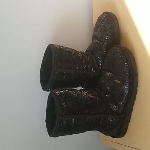 Black Sequined Uggs